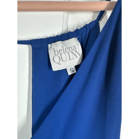 HELENA QUINN Blue Tulip Mini Dress Open Back Wrap - Sz Small - REVOLVE - Picture 4 of 4